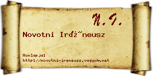 Novotni Iréneusz névjegykártya
